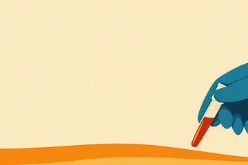 Blood test tube held by a laboratory technician, ideal for medical diagnostics, healthcare research, and clinical testing visuals.