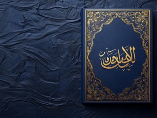 Holy Book with Arabic Calligraphy.