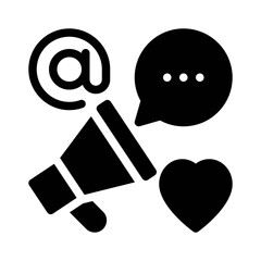 Social Media glyph icon