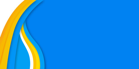 Obraz premium Yellow and blue abstract background vector design.