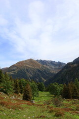 Obraz premium Autumn mountain landscape of the Belledonne Massiff next to Grenoble, French Alps