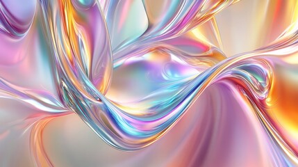 Abstract colorful fluid shapes merging in a mesmerizing display of light and color.