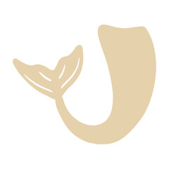 illustration of a Mermaid Tail Sea Swimming Fairytale Ocean Underwater