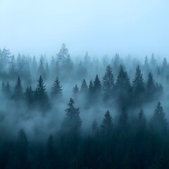 fog in the mountains
misty morning in the forest