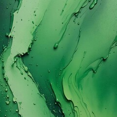 Green gradient background with paint drips