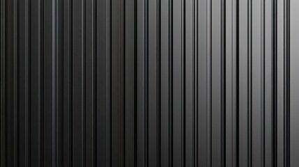 Obraz premium A sleek, modern black panel featuring vertical grooves, creating a stylish and contemporary aesthetic.