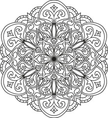 Mandalas for coloring book color pages Decorative monochrome ethnic mandala pattern.	