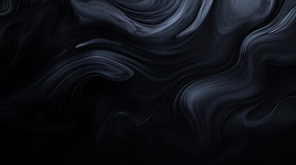 An abstract composition featuring flowing dark waves with smooth textures, evoking a sense of depth and tranquility.
