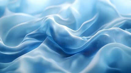 Fototapeta premium Abstract Blue Fabric Waves Background