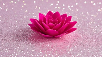 pink lily flower on glitter back ground 