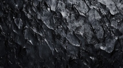 Close-up of textured black surface, showcasing intricate patterns and depth.