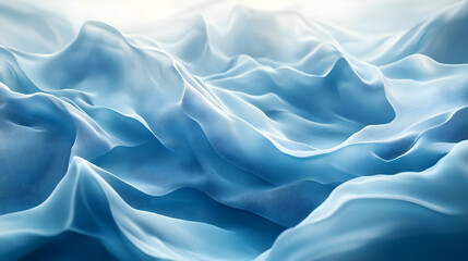 Obraz premium Abstract 3D Background: Blue Wavy Texture