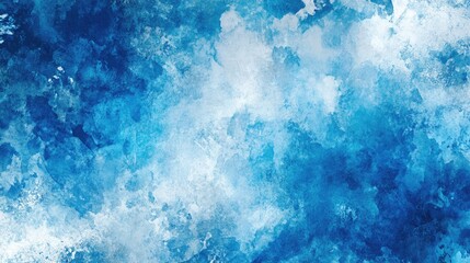 An abstract watercolor texture in various shades of blue, creating a serene and calming atmosphere.