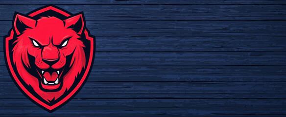 School spirit shield incorporating mascot imagery like lions, tigers, or falcons, shield school, mascot shield