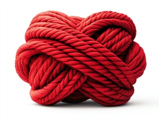 Image of red rope tied in a complex knot.