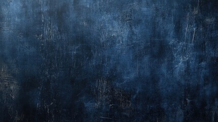 Fototapeta premium Abstract blue textured background with dark tones and subtle scratches.