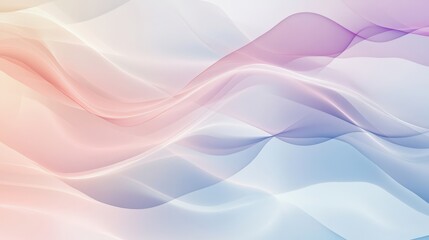 Obraz premium Abstract pastel waves create a soothing and ethereal visual experience.