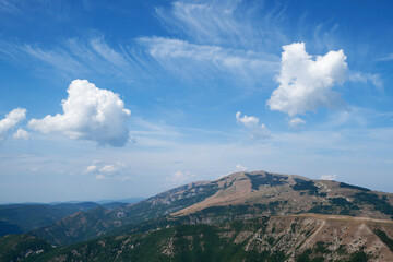 clouds over the mountains
