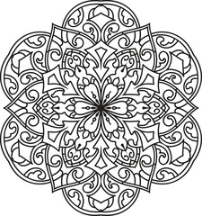 Mandala isolated on the white background Mandalas for coloring book color pages
