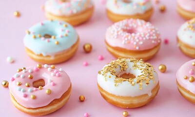 Donuts with edible gold leaf, luxurious and upscale - Powered by Adobe