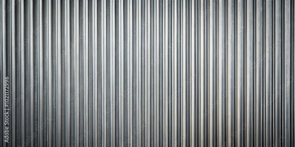 Aufkleber A Close-Up View of a Shiny Metallic Surface with Vertical Ridges and Subtle Light Reflections