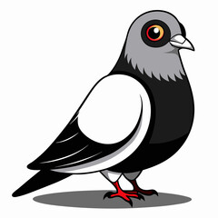 bird on a branch vector illustration