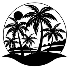 palm trees on the beach