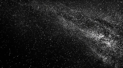 Obraz premium A stunning view of a star-filled galaxy in a nighttime sky, showcasing countless celestial bodies against a black backdrop.