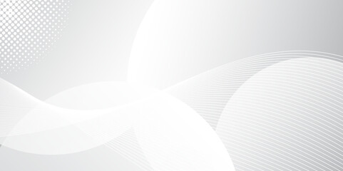 White and gray background with abstract design.