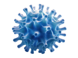 A micro 3d imaging of a viral bacterium cell on a transparent background.