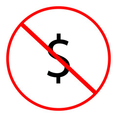 no money sign