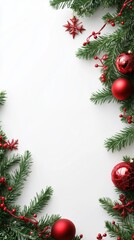 Christmas ornament decoration white background