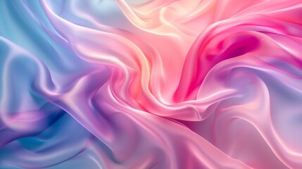 Obraz premium Abstract Silk Fabric with Pastel Color Gradient