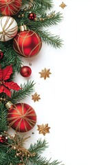 Christmas ornament decoration white background