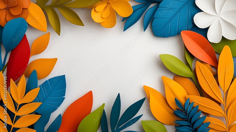 Aufkleber elegant and abstract digital of colorful floral patterns and bold minimalist typography for a stylis