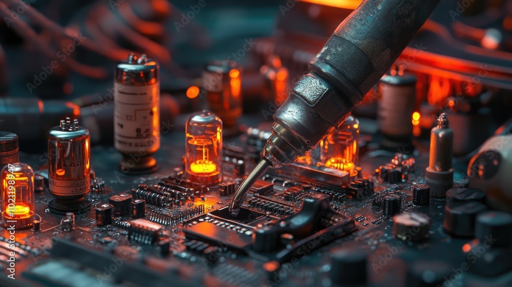 Poster electronic components on a circuit board