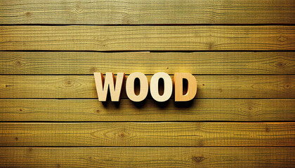 Wood background with text style effect 
