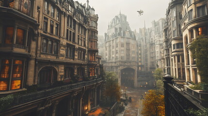 Timeless City with a Blend of History, Fantasy, and Industry