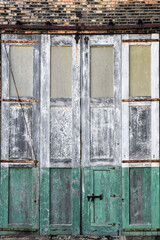 Abandoned old stone and brick building