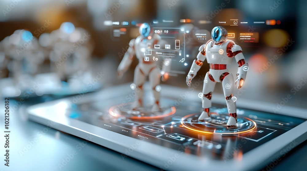 Poster Futuristic 3D Rendered E commerce Website Showcasing Sleek High Tech Online Shopping Experience with Holographic Product Displays Floating Interface Elements and Responsive Intuitive User Interaction
