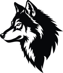 Fototapeta premium wolf head icon