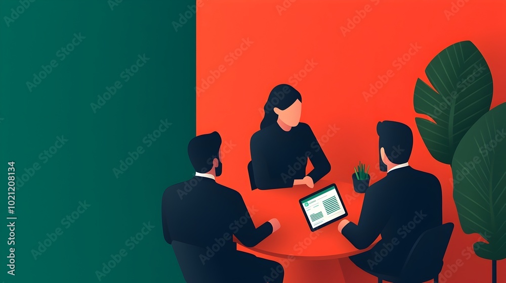 Poster Dynamic team of business analysts and data visualization experts collaborating around interactive dashboards and data driven insights in a sleek