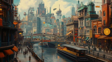 Timeless City with a Blend of History, Fantasy, and Industry