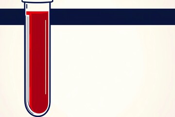 Obraz premium Blood sample in a test tube, ready for analysis in a medical laboratory, perfect for healthcare and diagnostics illustrations.