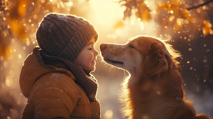 Rabies vaccination poster featuring a child and a dog, promoting awareness, rabies prevention, vaccination campaign