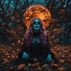 Obraz premium A chilling wind whispering through the haunted hallways at night