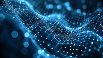 Futuristic Abstract Digital Data Streams and Networks