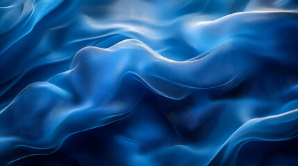Obraz premium Abstract Blue 3D Wavy Background