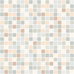 mosaic of rounded square tiles illustration, color seamless repeatable pattern texture background