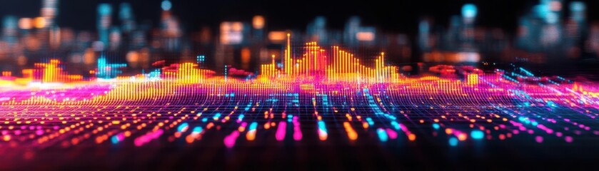 AI-driven fintech analytics dashboard, real-time financial insights, sleek design, Futuristic, Digital art, Cool tones, High Detail